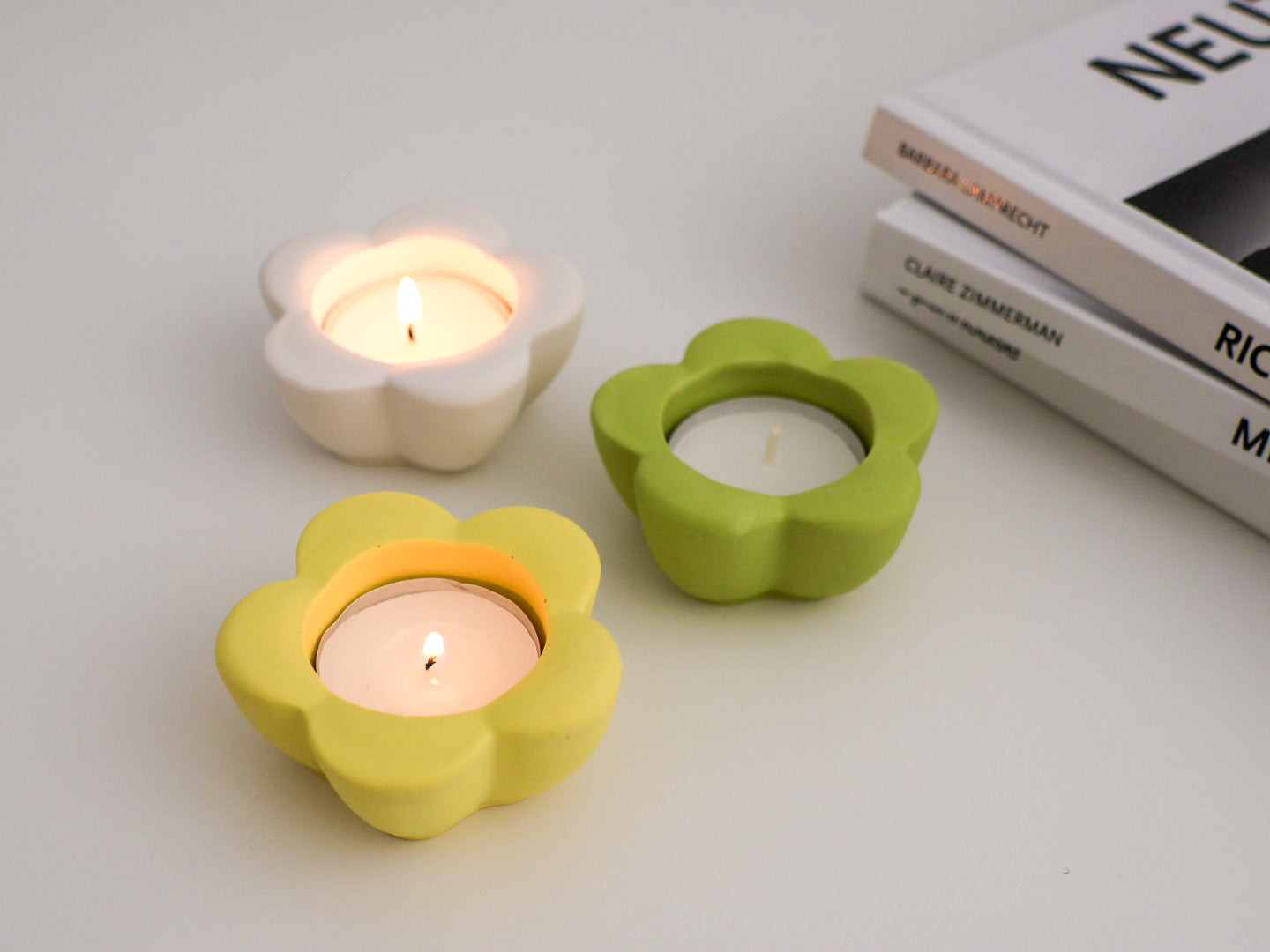 Kit Porta Velas Flores