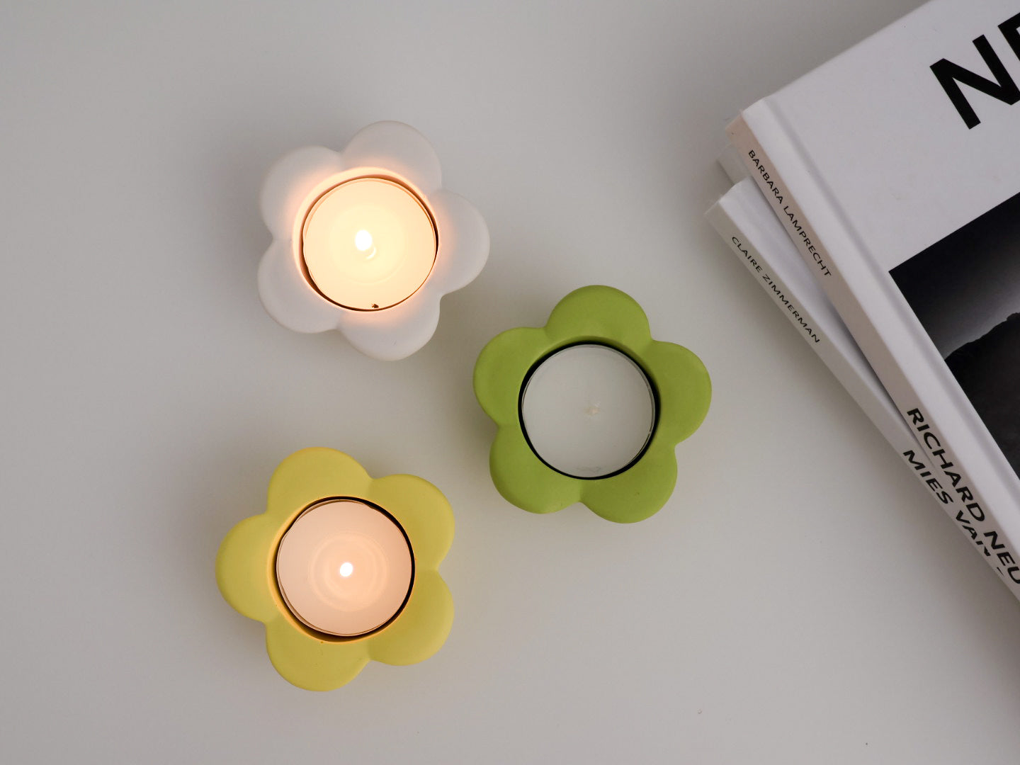 Kit Porta Velas Flores